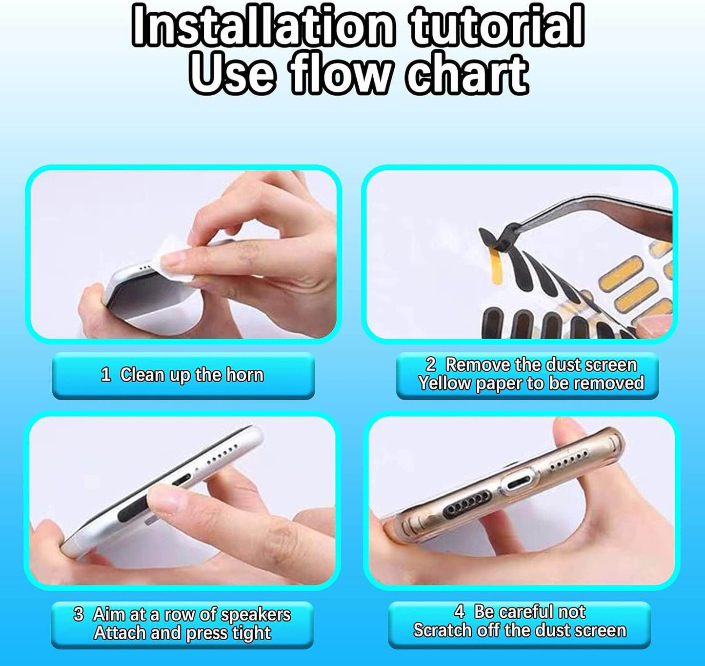 Universal Mobile Phone Dustproof Net Stickers – 10 Pcs