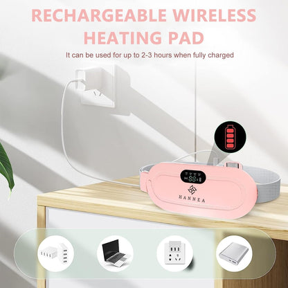 Portable Period Cramp Relief Heating Pad & Massager Belt