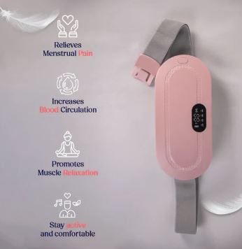 Portable Period Cramp Relief Heating Pad & Massager Belt
