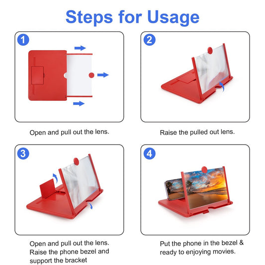 F3 Mobile Phone 3D Screen Magnifier Stand