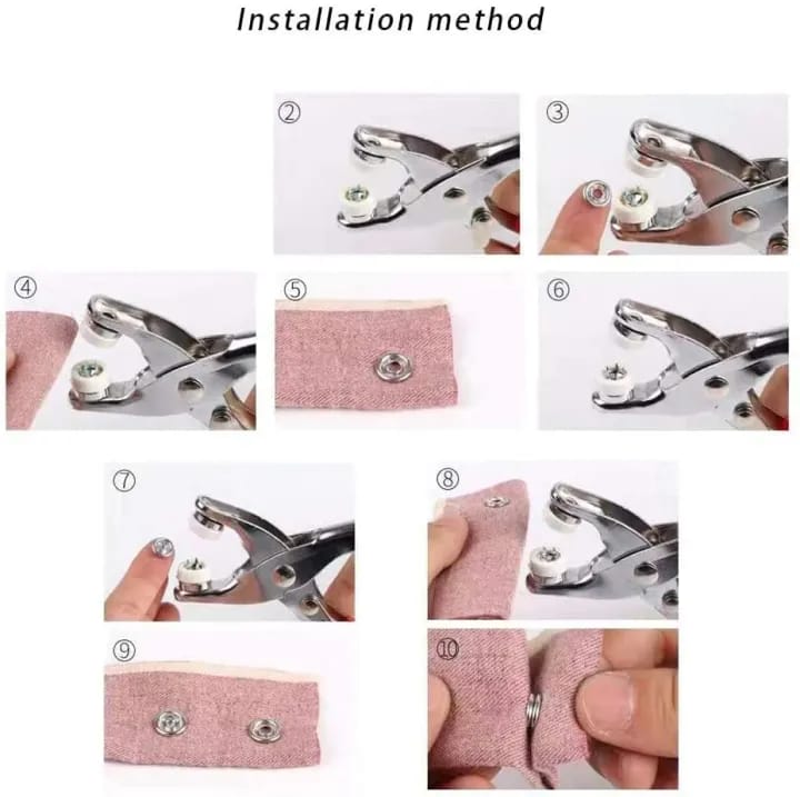 High Quality Tich Button Machine Manual Press Plier Tool Kit