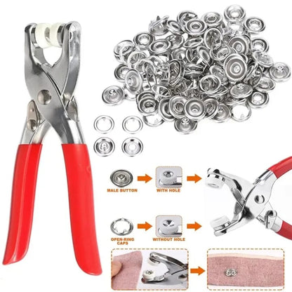High Quality Tich Button Machine Manual Press Plier Tool Kit