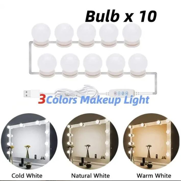 Vanity Lights for Mirror 3 Modes 10 LED Bulbs