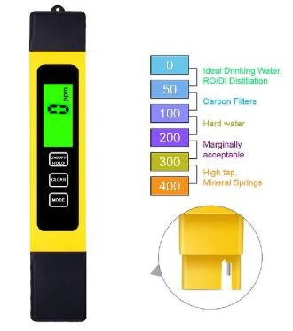 Digital TDS Meter 3 in 1 Water Quality Tester Pen for Drinking Water