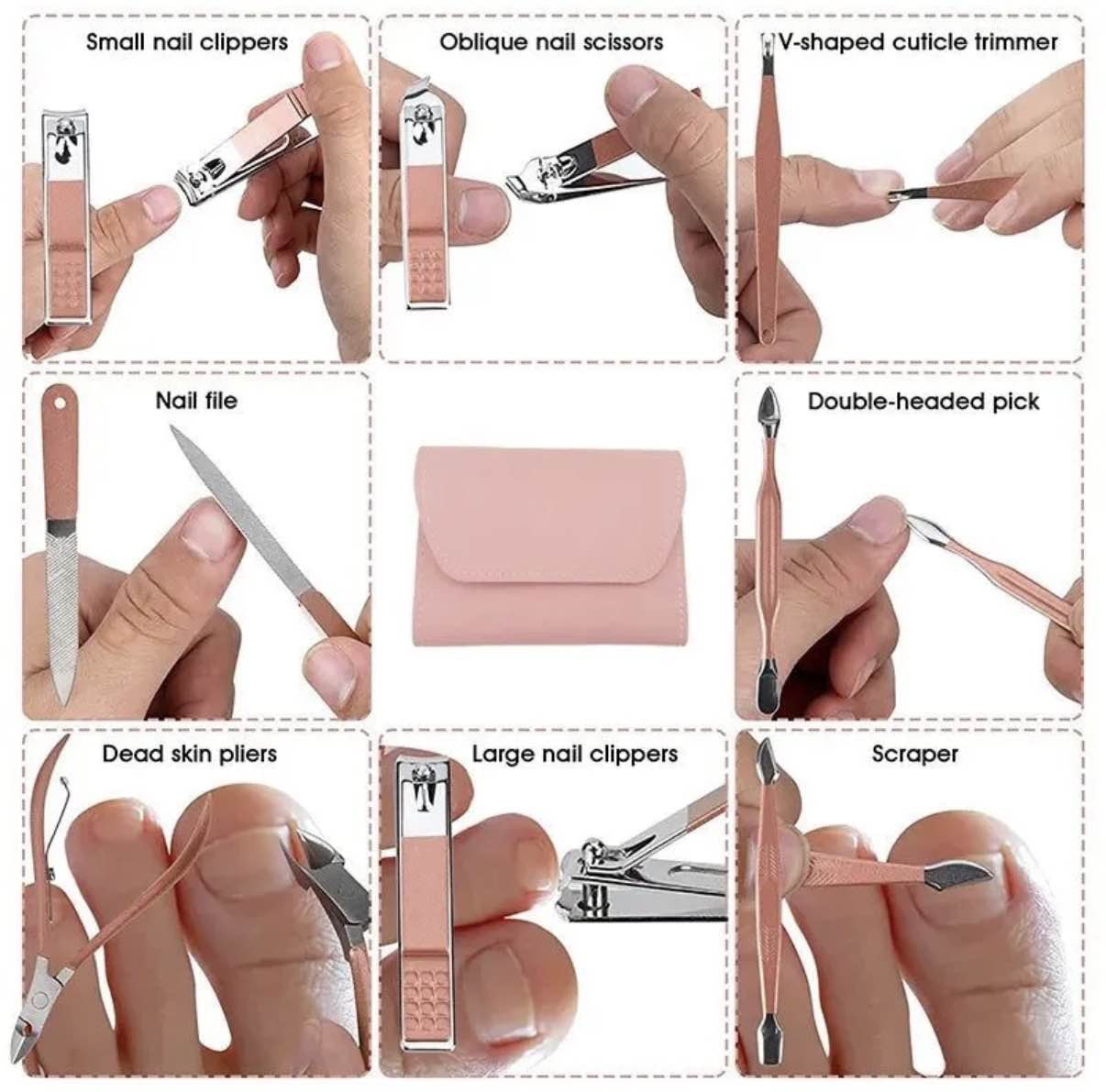 16 Pcs Manicure Pedicure Kit