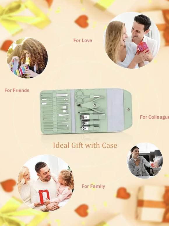 16 Pcs Manicure Pedicure Kit