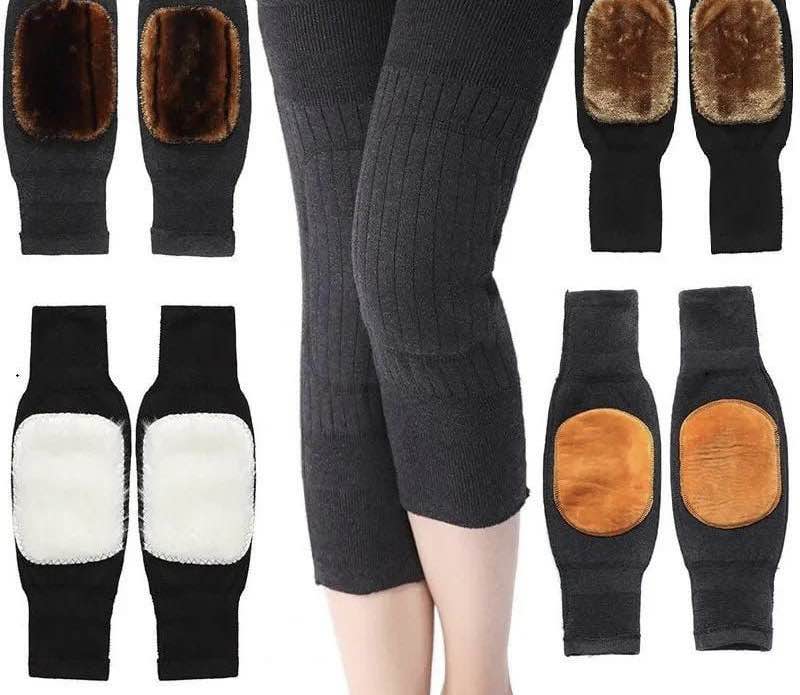 Men & Women Unisex Winter Fleece Knee Warmers – 1 Pair Soft Thermal Leg Sleeves