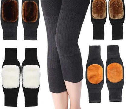 Men & Women Unisex Winter Fleece Knee Warmers – 1 Pair Soft Thermal Leg Sleeves