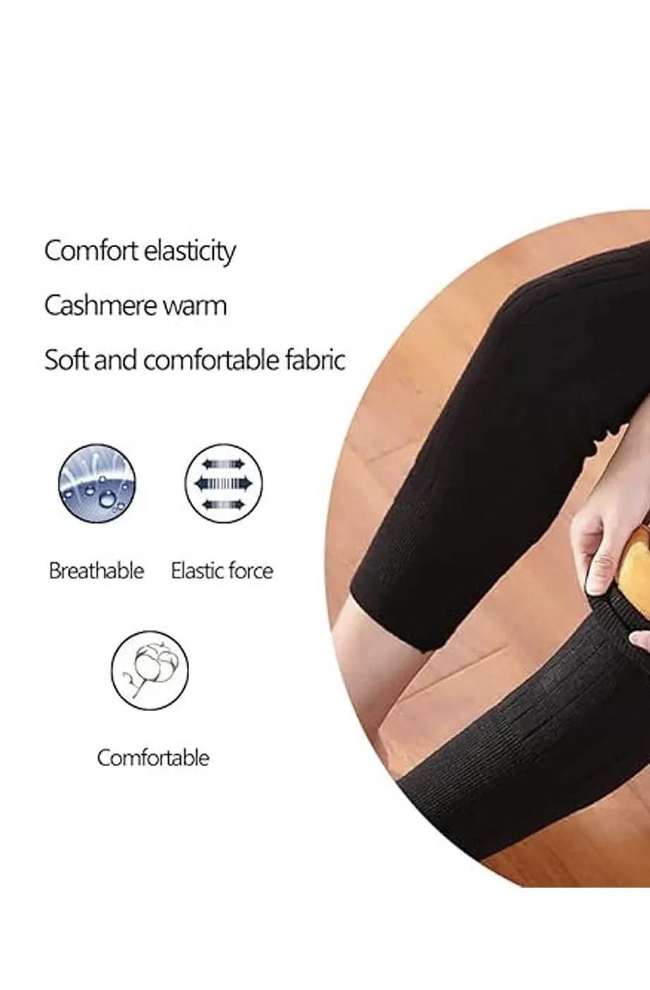 Men & Women Unisex Winter Fleece Knee Warmers – 1 Pair Soft Thermal Leg Sleeves