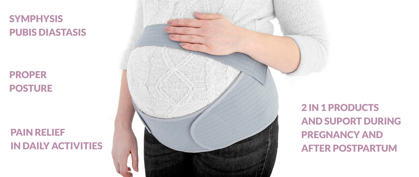 Pregnancy Belt for Women – Adjustable Maternity Support Belt with Shoulder Straps
