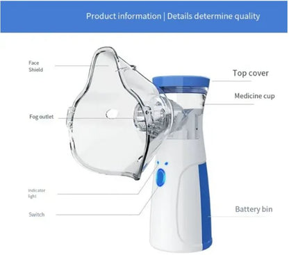 Rechargeable Silent Inhaler with USB Power | Portable Nebulizer Kit