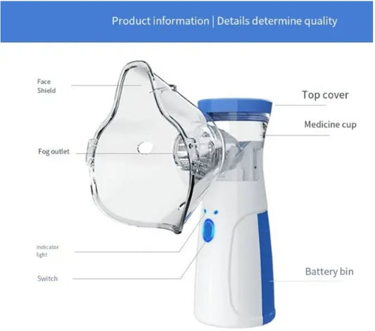 Rechargeable Silent Inhaler with USB Power | Portable Nebulizer Kit