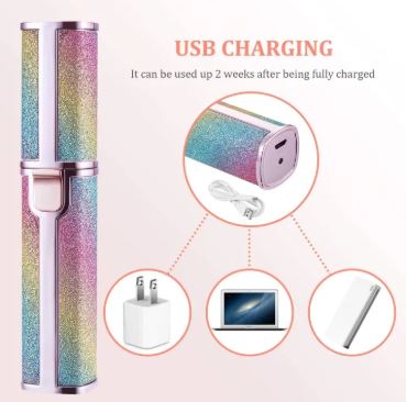 2-in-1 Rechargeable Eyebrow Trimmer & Facial Hair Remover for Women
