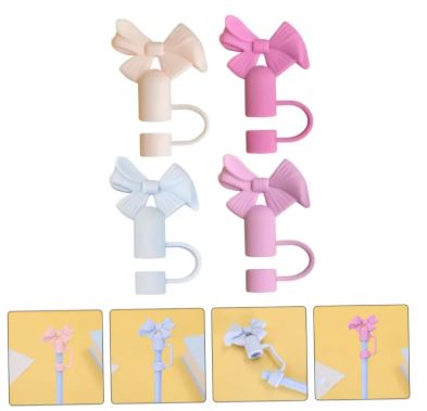 Reusable Silicone Straw Cover & Tumbler Stopper Set for Stanley & Other Tumblers