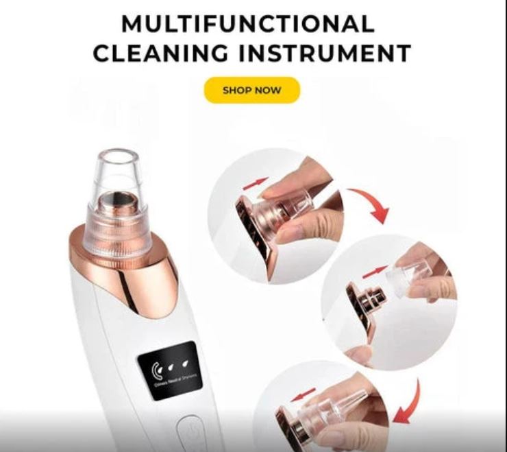 Rechargeable 5-in-1 Blackhead Remover Machine | Pore Vacuum & Acne Extractor