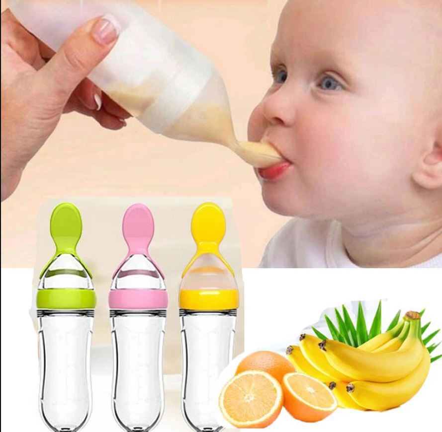 Spoon Feeder Baby Mate Silicone Baby Food Dispensing Spoon 90ml 3oz