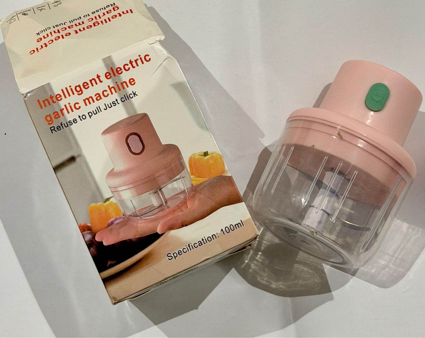 Wireless Electric Garlic Chopper 250ml – USB Rechargeable Mini Food